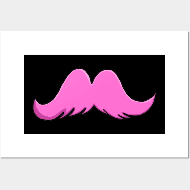 The Pink Stache Wall Art by Whitelaw Comics